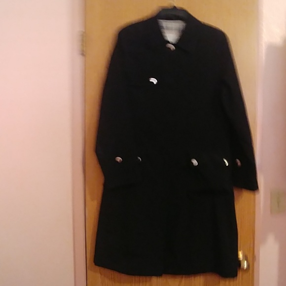Gently worn Black Raincoat - Picture 1 of 10